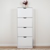 Dulap pentru  pantofi Noto, MDF, alb, H.155 cm, MILD000038-WH
