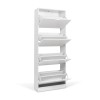 Dulap pentru  pantofi Noto, MDF, alb, H.155 cm, MILD000038-WH