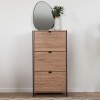 Dulap pentru pantofi Capri, metal, MDF, natural, H.122 cm, MILD000039-WOOD