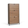 Dulap pentru pantofi Capri, metal, MDF, natural, H.122 cm, MILD000039-WOOD