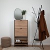 Dulap pentru pantofi Capri, metal, MDF, natural, H.122 cm, MILD000039-WOOD