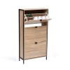 Dulap pentru pantofi Capri, metal, MDF, natural, H.122 cm, MILD000039-WOOD