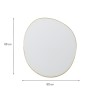 Oglinda Kiel, metal, sticla, aurie, H.68 cm, MILD000043-GL
