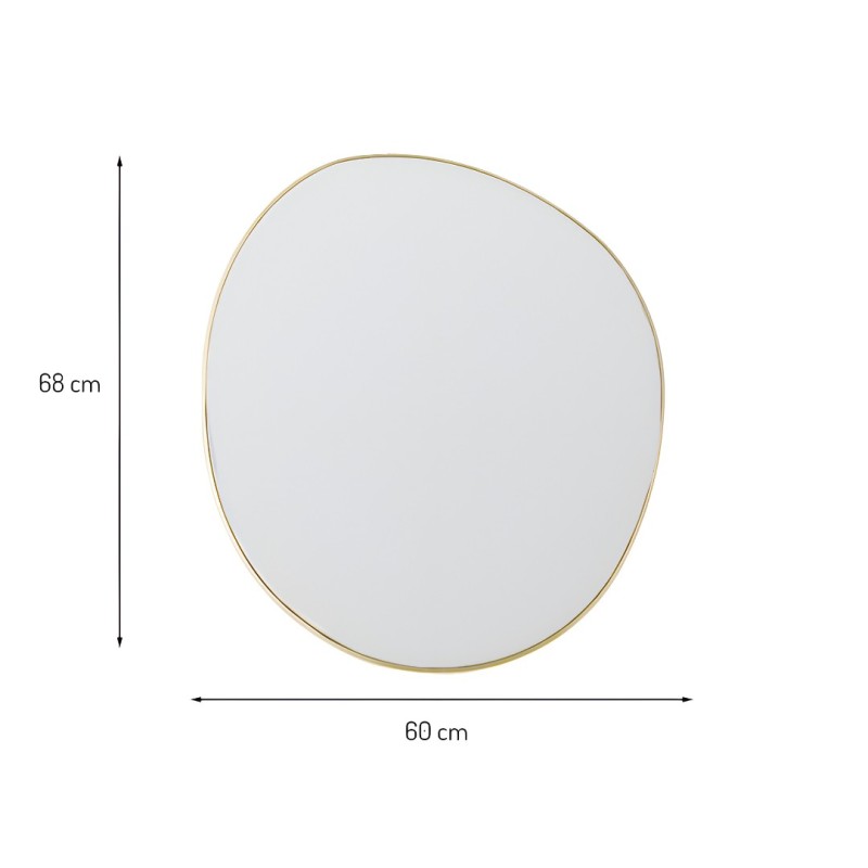 Oglinda Kiel, metal, sticla, aurie, H.68 cm, MILD000043-GL
