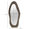 Oglinda verticala Poltava, catifea, sticla, taupe, H.170 cm, MILD000049-TP