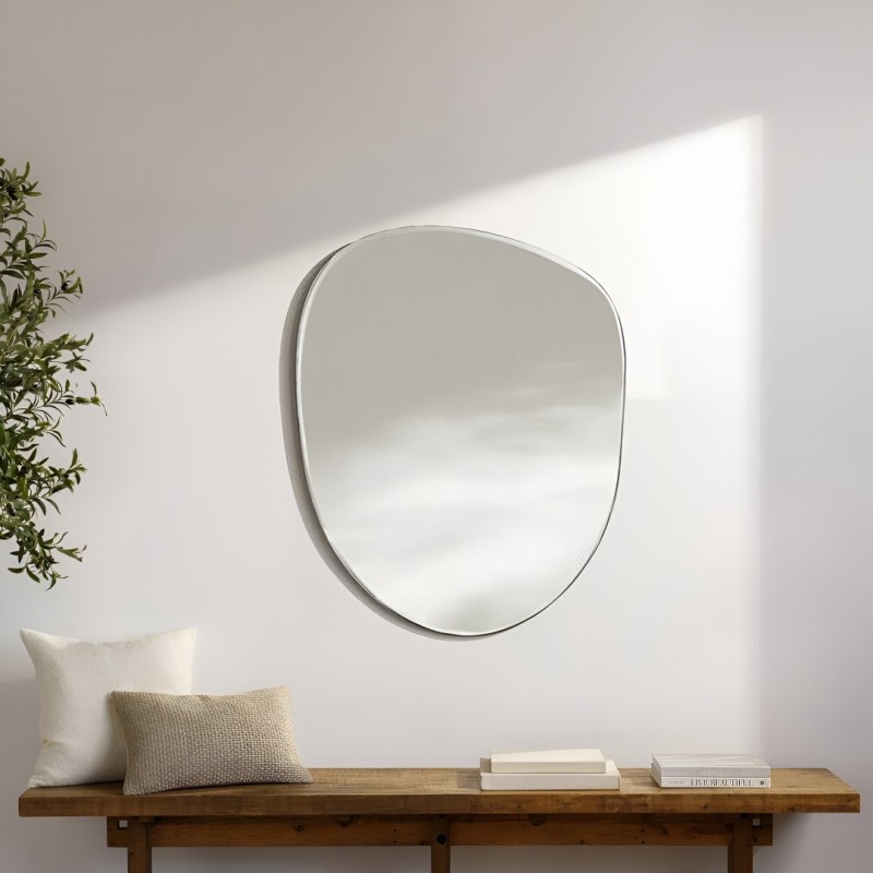 Oglinda Nicosia, sticla, transparent, H.78 cm, MILD000053-UN