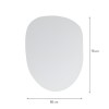 Oglinda Nicosia, sticla, transparent, H.78 cm, MILD000053-UN
