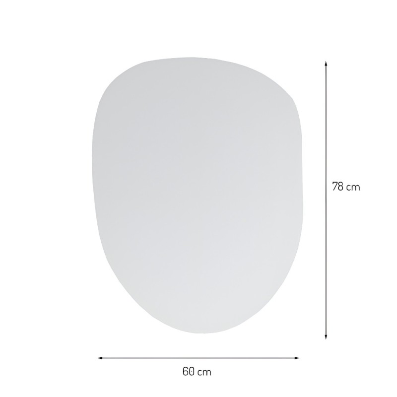 Oglinda Nicosia, sticla, transparent, H.78 cm, MILD000053-UN