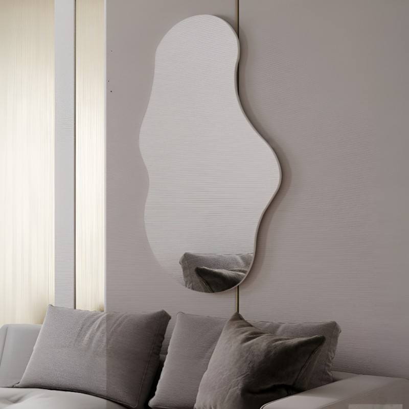 Oglinda Salermo, sticla, transparent, H.90 cm, MILD000054-UN