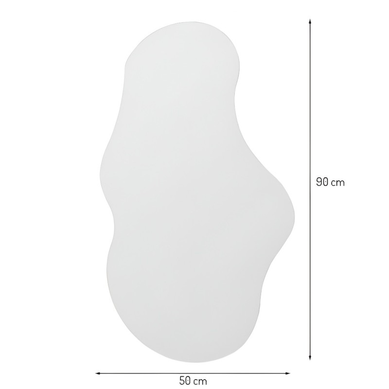 Oglinda Salermo, sticla, transparent, H.90 cm, MILD000054-UN