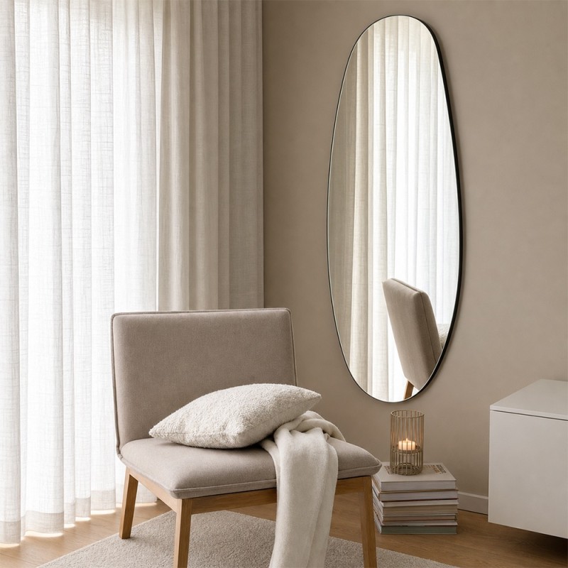 Oglinda Como, sticla, transparent, H.120 cm, MILD000056-UN