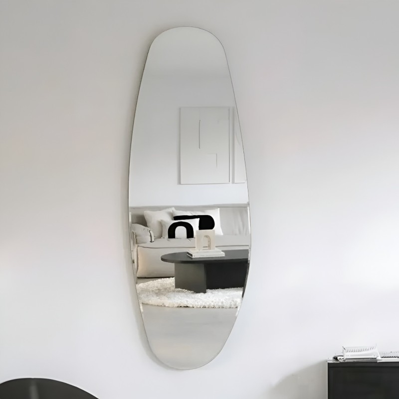 Oglinda Como, sticla, transparent, H.120 cm, MILD000056-UN