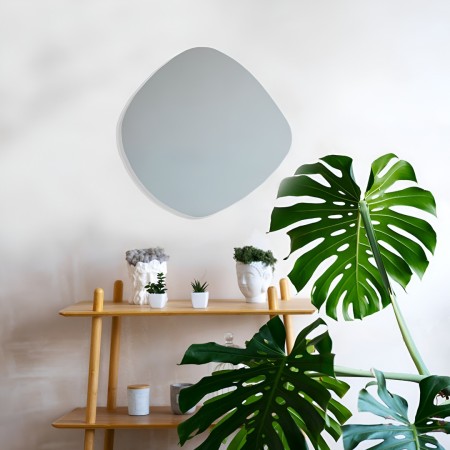 Oglinda Fano, sticla, transparent, H.40 cm, MILD000059-UN