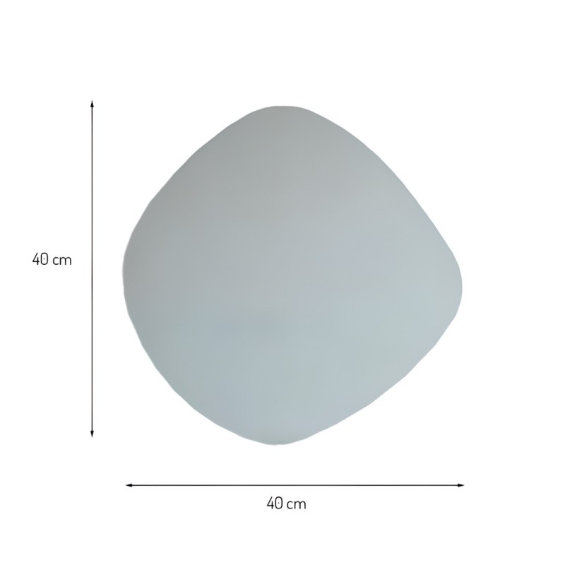 Oglinda Fano, sticla, transparent, H.40 cm, MILD000059-UN