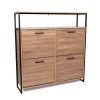 Dulap pentru panofi Foggia, metal, MDF, natural, H.105 cm, MILD000060-WOOD