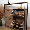 Dulap pentru panofi Foggia, metal, MDF, natural, H.105 cm, MILD000060-WOOD