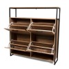 Dulap pentru panofi Foggia, metal, MDF, natural, H.105 cm, MILD000060-WOOD