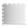 Oglinda Amora, metal, MDF, sticla, alba, L.60 cm, MILD000063-WH