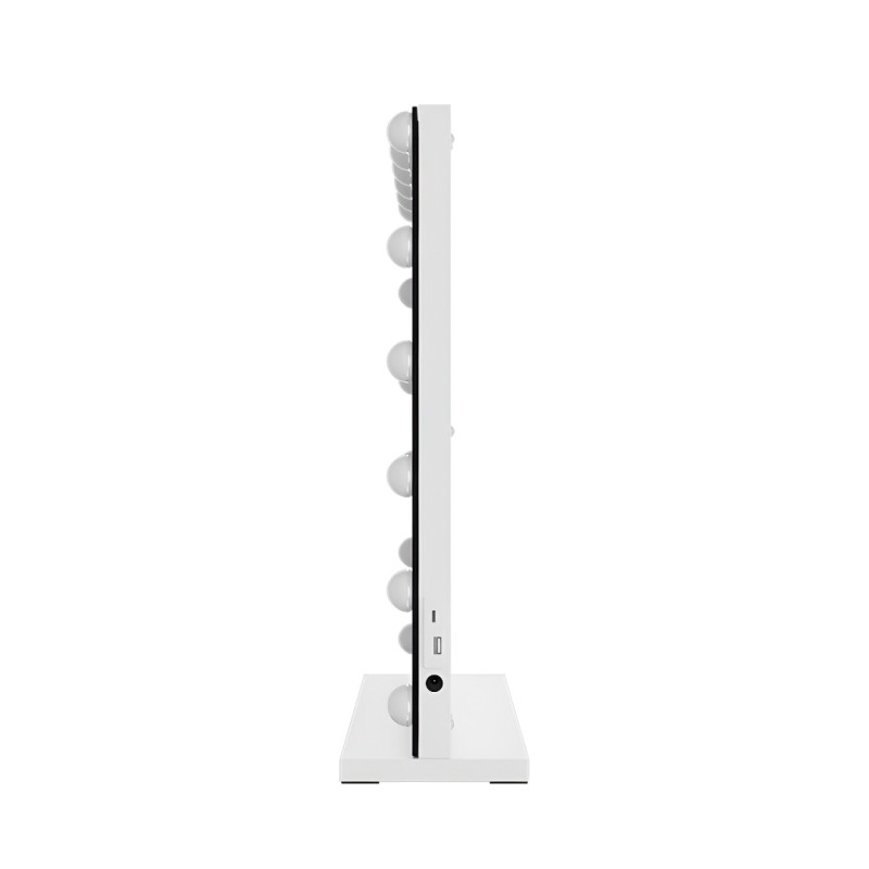 Oglinda Amora, metal, MDF, sticla, alba, L.60 cm, MILD000063-WH