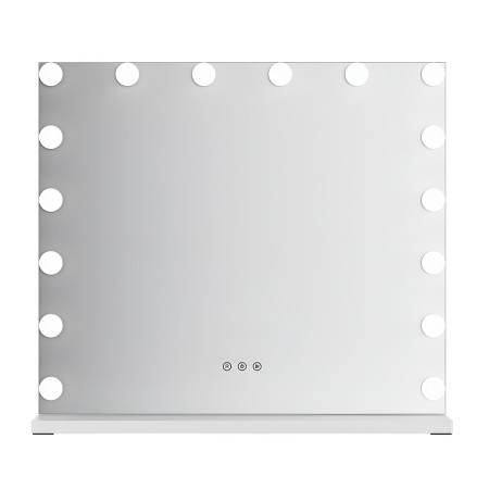 Oglinda Amora, metal, MDF, sticla, alba, L.60 cm, MILD000063-WH