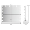 Oglinda Amora, metal, MDF, sticla, alba, L.60 cm, MILD000063-WH