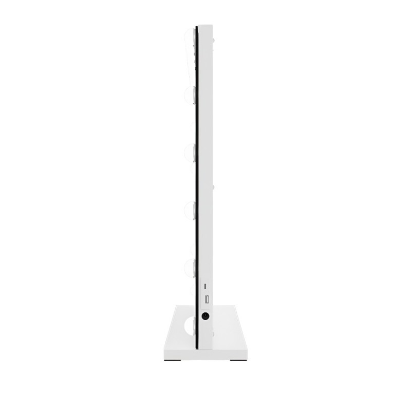 Oglinda Amora, metal, MDF, sticla, alba, L.80 cm, MILD000064-WH