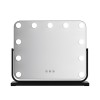 Oglinda Trofa, metal, MDF, sticla, neagra, L.50 cm, MILD000067-BK