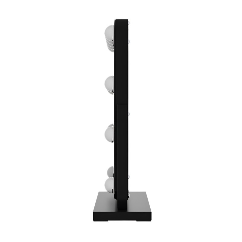 Oglinda Trofa, metal, MDF, sticla, neagra, L.50 cm, MILD000067-BK