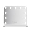 Oglinda Trofa, metal, MDF, sticla, alba, L.50 cm, MILD000067-WH