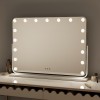 Oglinda Trofa, metal, MDF, sticla, alba, L.80 cm, MILD000068-WH
