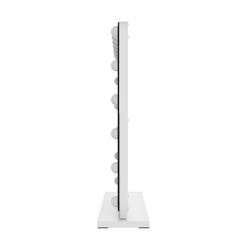Oglinda Trofa, metal, MDF, sticla, alba, L.80 cm, MILD000068-WH
