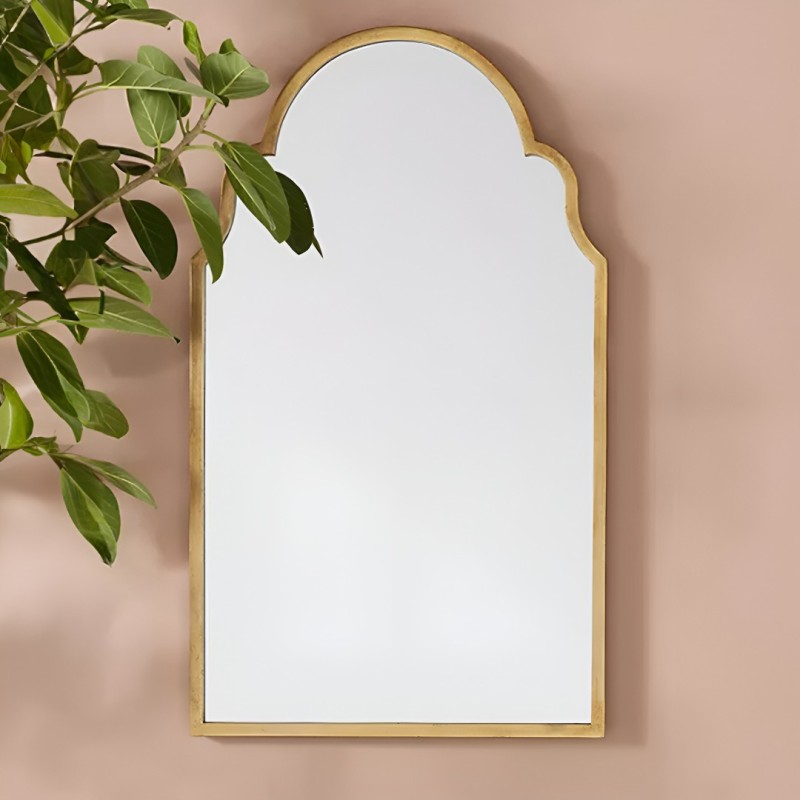 Oglinda Belene, metal, sticla, aurie, H.90 cm, MILD000071-GL