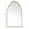 Oglinda Belene, metal, sticla, aurie, H.90 cm, MILD000071-GL