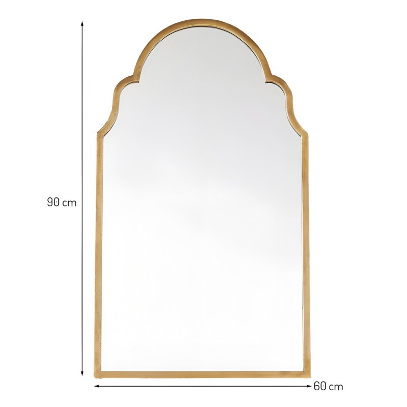 Oglinda Belene, metal, sticla, aurie, H.90 cm, MILD000071-GL