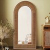 Oglinda de podea Madan, lemn, sticla, natural, H.120 cm, MILD000075-WOOD