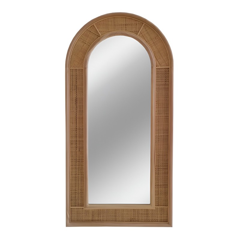 Oglinda de podea Madan, lemn, sticla, natural, H.120 cm, MILD000075-WOOD