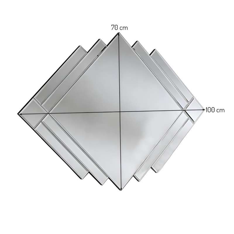 Oglinda Iskar, sticla, transparent, L.100 cm, MILD000076-SI