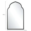 Oglinda Laki, metal, sticla, neagra, H.90 cm, MILD000080-BK
