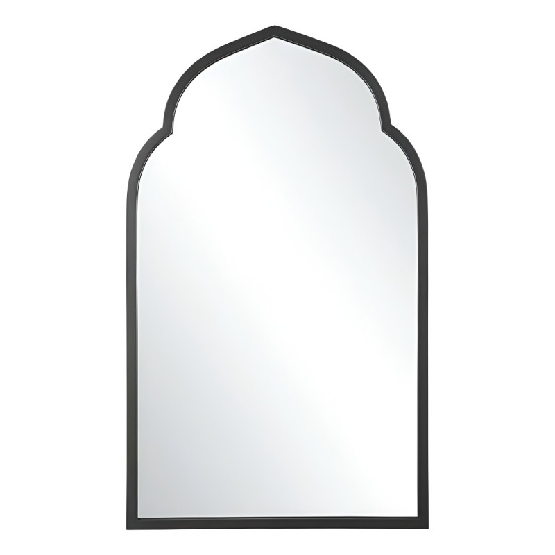 Oglinda Laki, metal, sticla, neagra, H.90 cm, MILD000080-BK