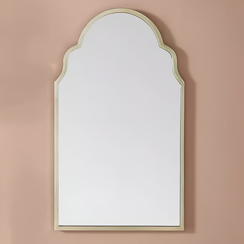 Oglinda Dolna, metal, sticla, argintiu, H.100 cm, MILD000081-SI