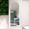 Oglinda de podea Zagora, lemn, sticla, alba, H.190 cm, MILD000084-BG