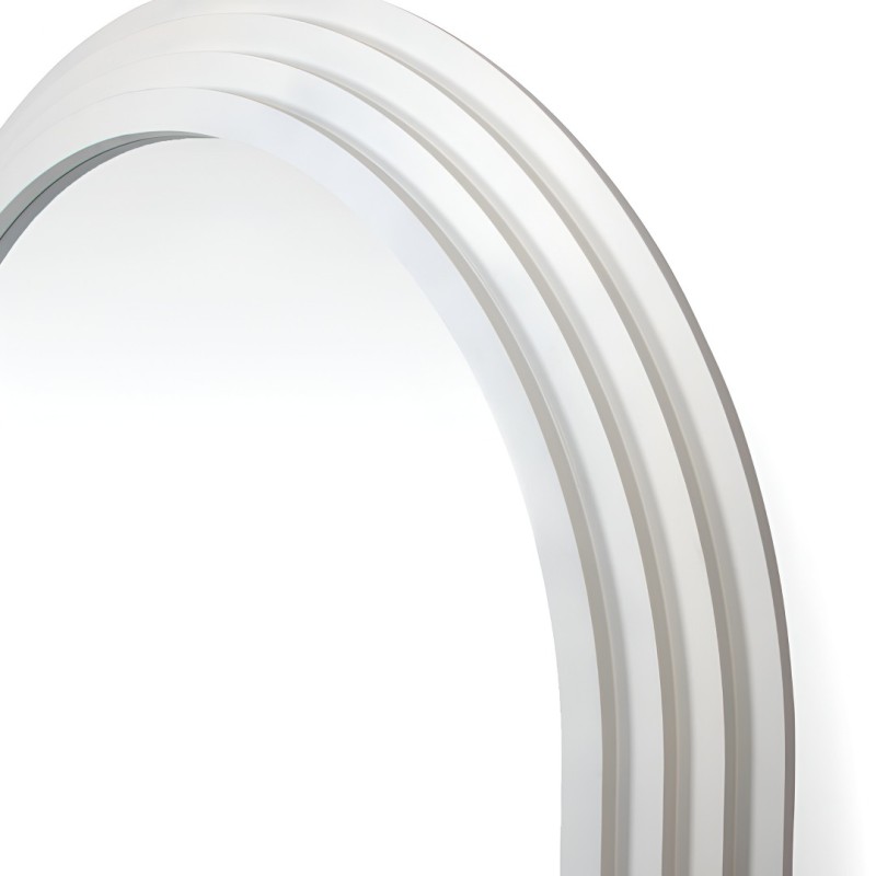 Oglinda de podea Zagora, lemn, sticla, alba, H.190 cm, MILD000084-BG