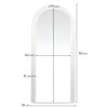 Oglinda de podea Zagora, lemn, sticla, alba, H.190 cm, MILD000084-BG