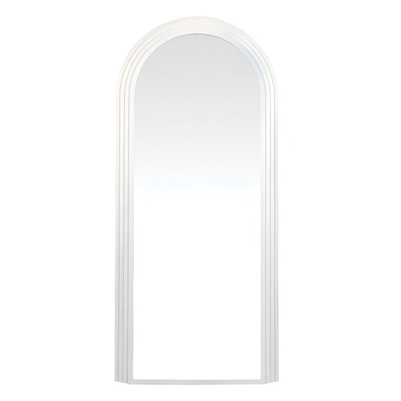 Oglinda de podea Zagora, lemn, sticla, alba, H.190 cm, MILD000084-BG