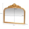 Oglinda Melnik, MDF, sticla, aurie, L.76 cm, MILD000085-GL