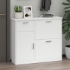 Dulap pentru pantofi Bolzano, MDF, alb, H.93 cm, MILD000086-WH