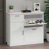 Dulap pentru pantofi Bolzano, MDF, alb, H.93 cm, MILD000086-WH