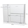 Dulap pentru pantofi Bolzano, MDF, alb, H.93 cm, MILD000086-WH