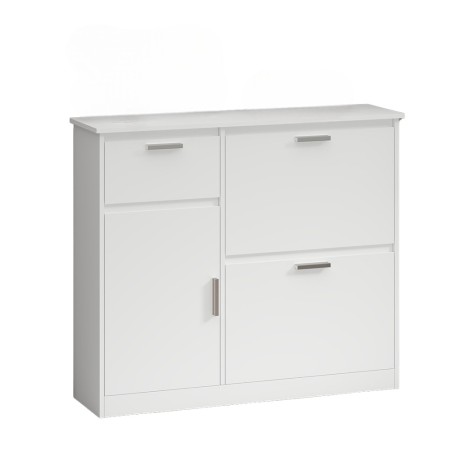 Dulap pentru pantofi Bolzano, MDF, alb, H.93 cm, MILD000086-WH