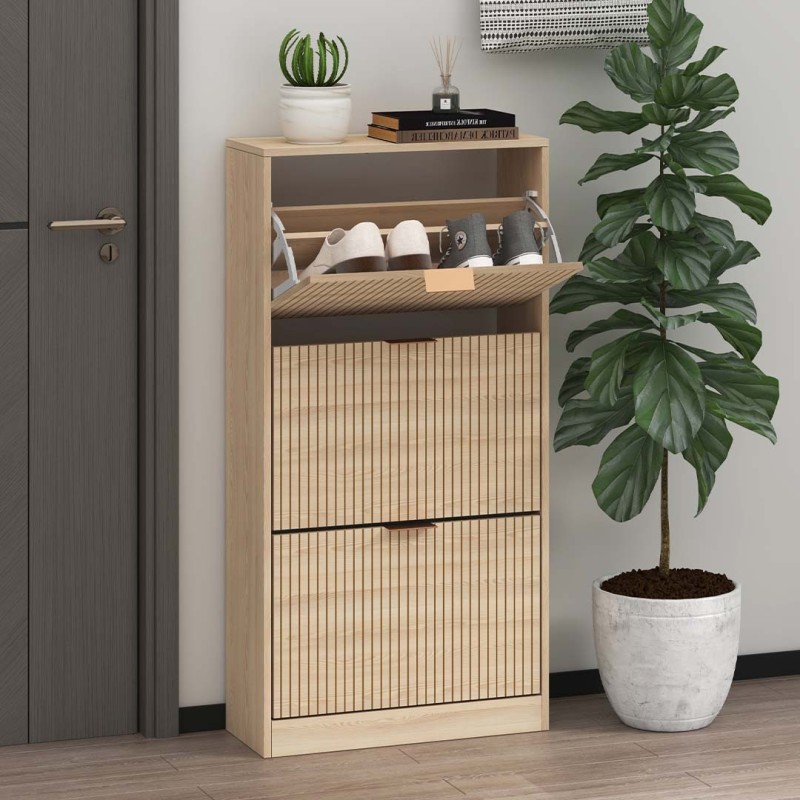 Dulap pentru pantofi Lucca, MDF, bej, H.118 cm, MILD000088-BG